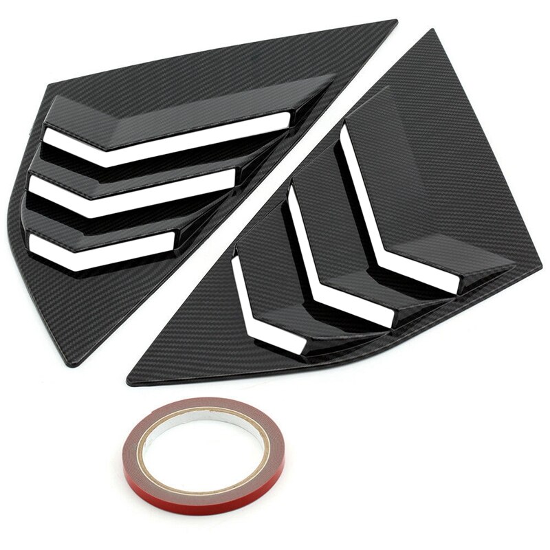 Apto para Ford Focus St Rs Hatchback Color de fibra de carbono ventana lateral rejillas de ventilación