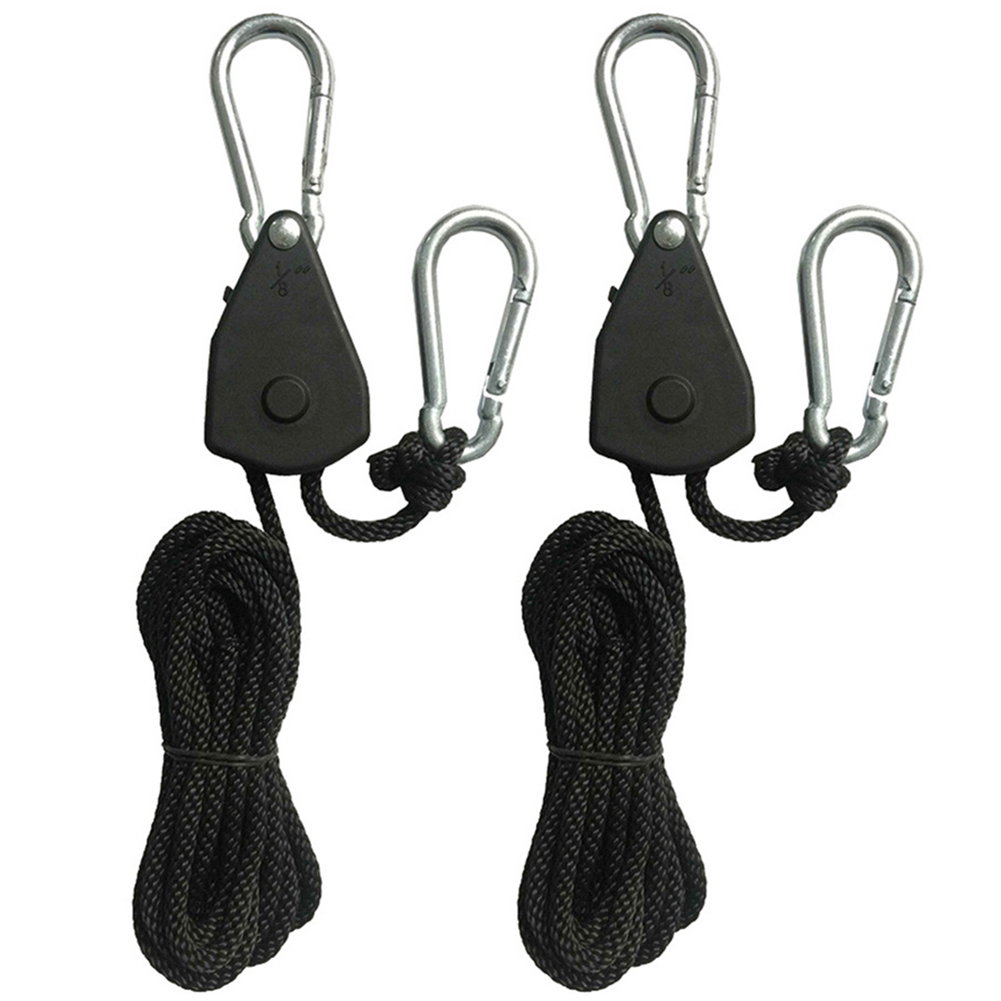 1/2/4/6/8/10/12/14/16pcs Touw Katrol 1.6M Ratel Vergrendeling Hanger Lamp Katrol Touwen Katrol Kano Boot Boog Stern Touw voor Camping: WHITE