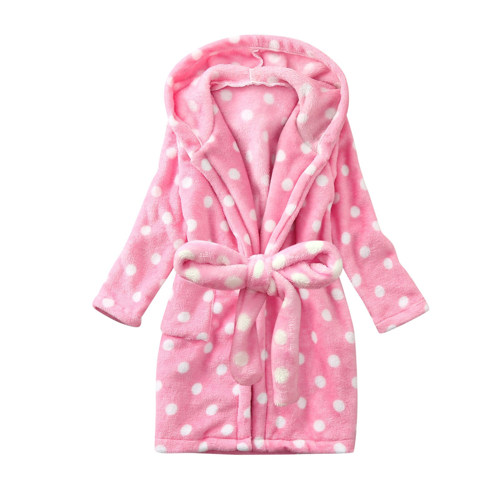 Criança camisola criança meninos meninas moda inverno manter quente com capuz grosso quente flanela roupão noite-roupão pijamas 5-6 roupas: PK / 1-2 Years