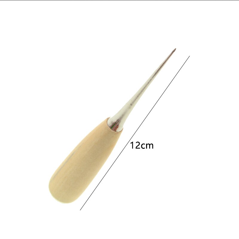 Poinçon en tissu de cuir, outil de couture, poinçonnage de trous, manche en bois, poinçon en acier, couture artisanale, poinçon en cuir, 1 pièce