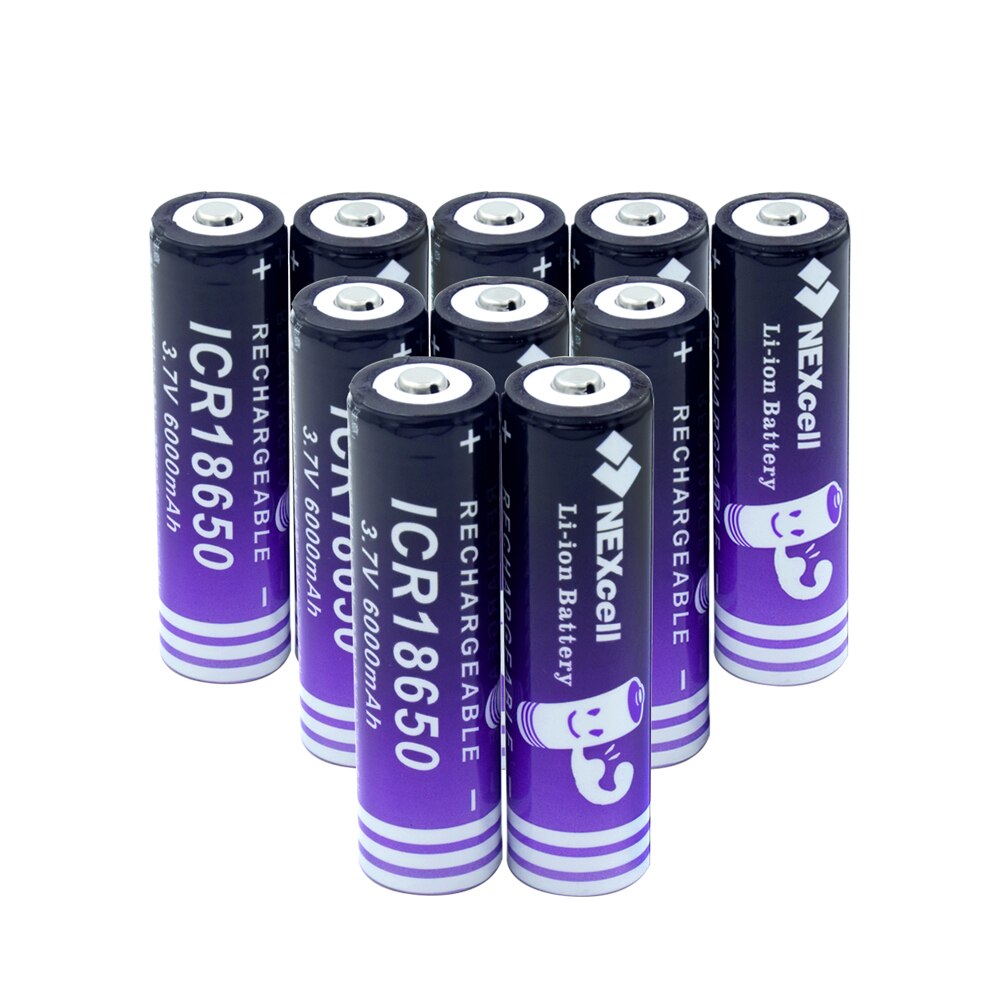 6/8/10 Pcs 3.7 V ICR 18650 6000mAh Li-ion Li Ion Lithium Batteries Rechargeable For Aerial Model Laptop Emergency Light Radio: 10 pieces