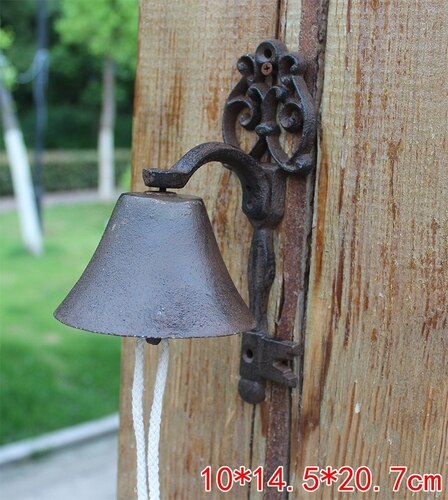 nordisch Land retro doppel konfrontiert tür platte gusseisen türklingel Hand glocke, Rustikalen Gusseisen Türklingel Sonnenblume bilden: 11