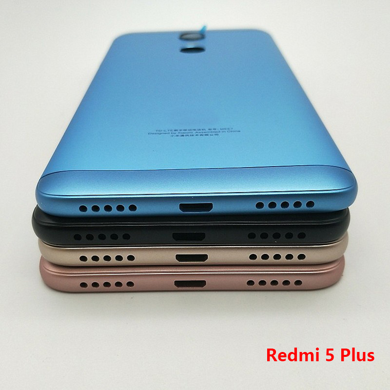 For Xiaomi Redmi 5 5A 5 Plus Housing Battery Back Cover Case with Power Volume Button for Xiaomi Redmi 5Plus 5 5A Battery Case