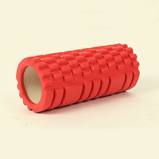 33*14cm joga kolumna fitness pianka pilates joga bloki roller train gym masaż mesh trigger point terapi fizjoterapia ćwiczenia: Rød