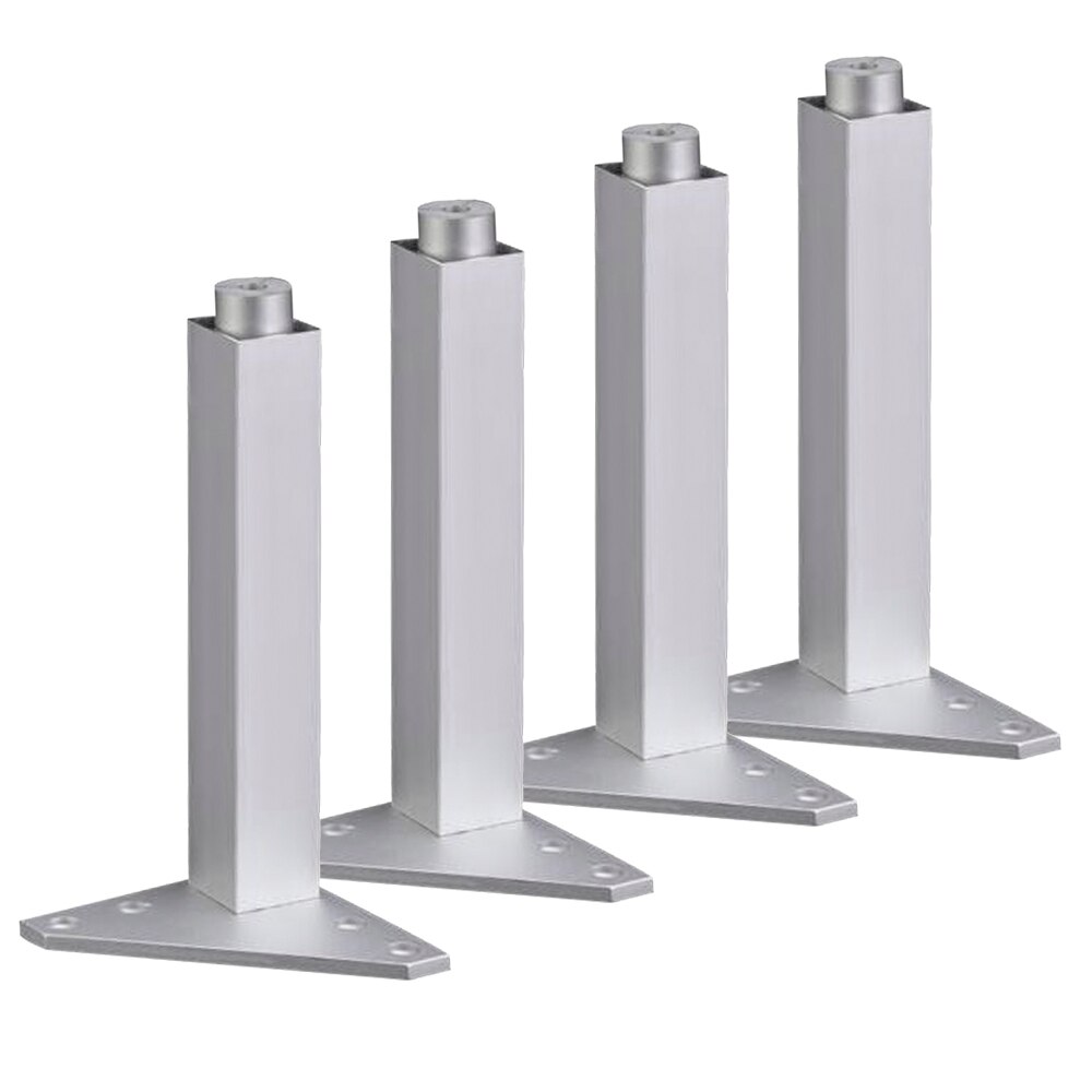 4PCS Adjustable Silver Aluminum Alloy Triangle Base Furniture Legs Cabinet Sofa Feet: 180mm / 1pcs