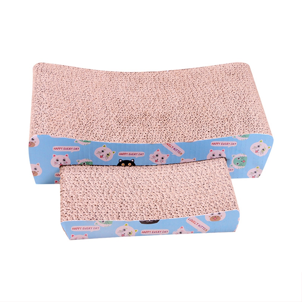 Corrugated Cat Scratch Board Pad Grinding Nails Interactive Protecting Furniture Cat Toy Large Size Cat Scratcher Toy Cardboard