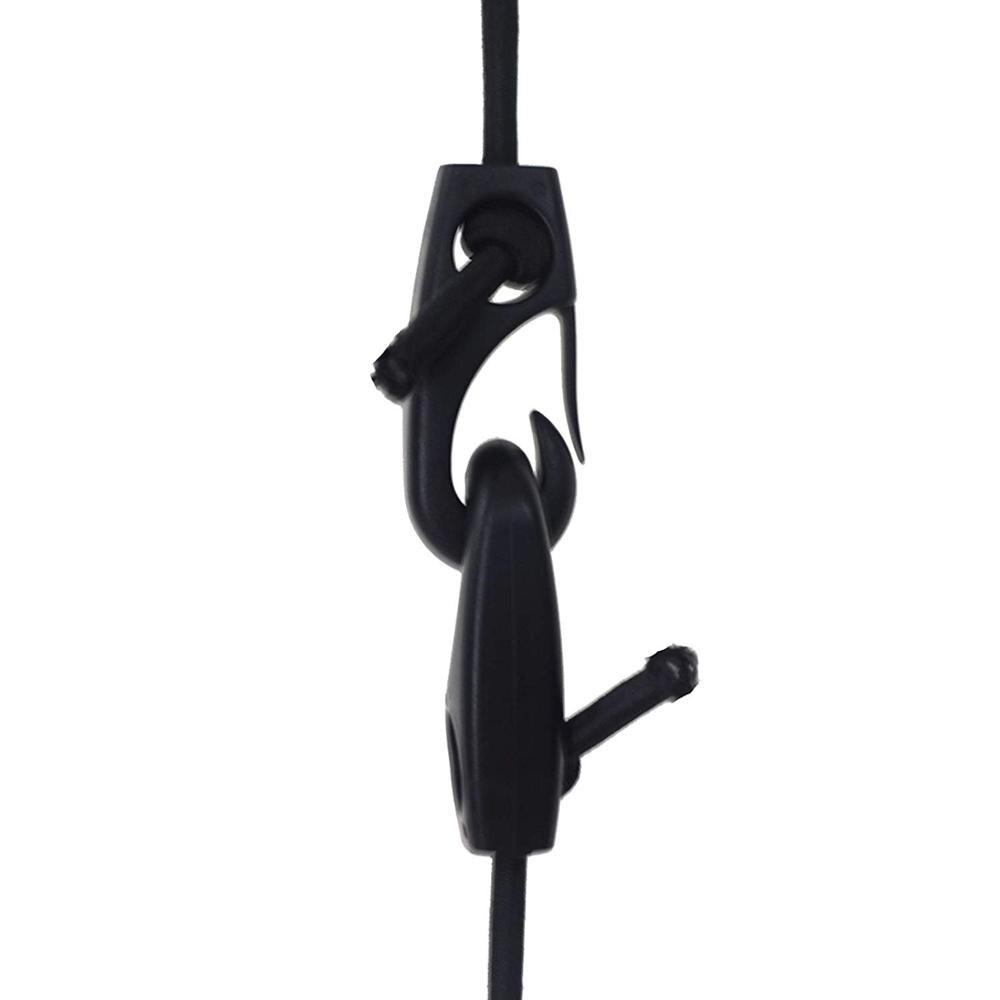 Gancho para cordones Kayak cuerda elástica de nailon Terminal Tabbed S ganchos para cordones de choque 3/16, 13/64, 7/32, 15/64, 1/4, 17/64, 9/32, 19/64, pulgadas