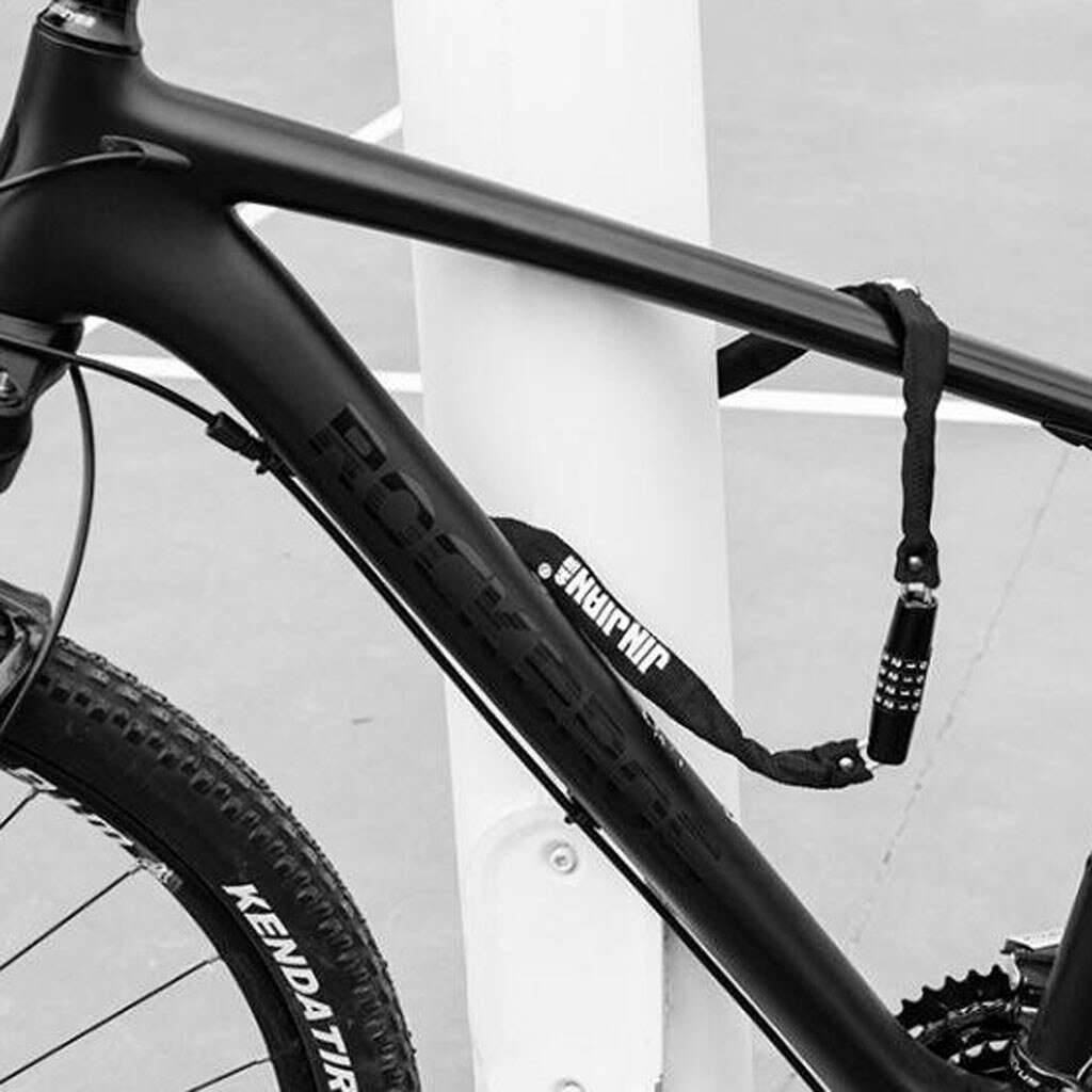 Bicycle Gold Chain Bicycle Small Chain Lock Four-digit Code Lock Padlock Security Bicycle Equipment MTB Anti-theft Chain Lock#40