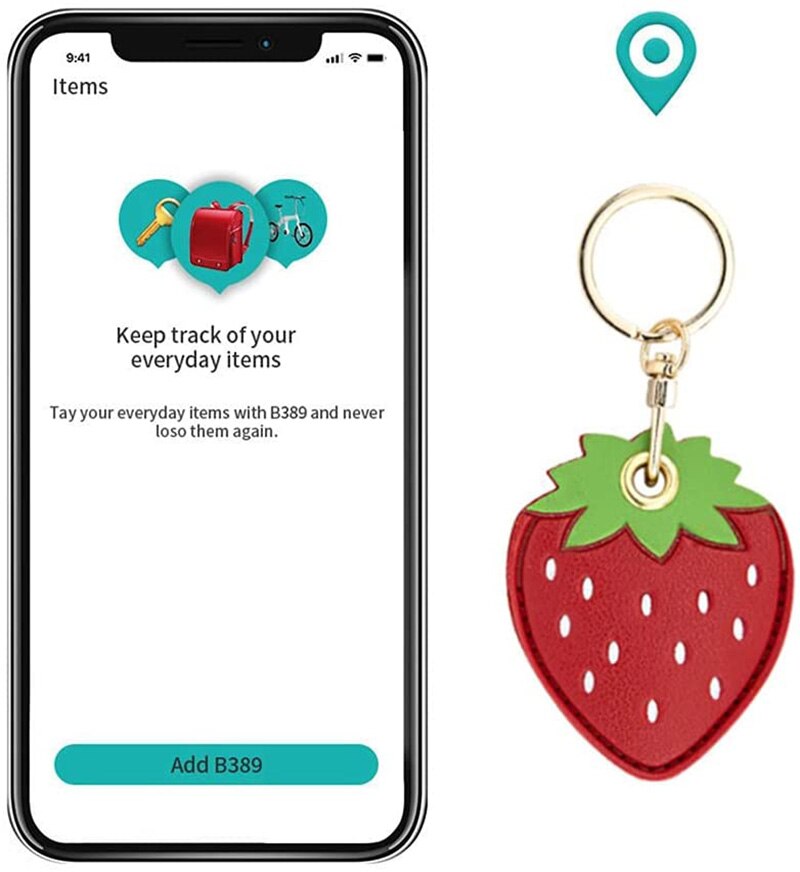 Sød jordbær citron etui til æble airtag beskyttelse pu læder cover vedhæng gps anti-tabt nøglering etui hunde kattehalsbånd