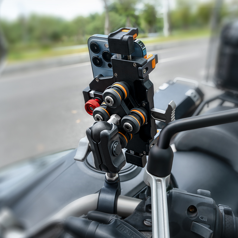 Universele motorfiets telefoonhouder legering anti-shake 360 ° Verstelbare Motos Bike Navigatiebeugel Metalen motorfietsenaccessoires