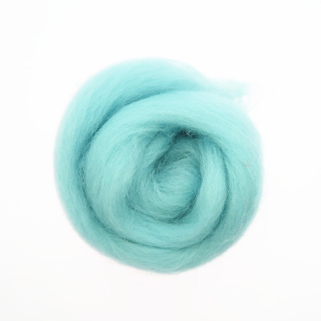 10/50/100g Light Blue Series Wool Fibre Flower Animal Toy Wool Roving Needle Felting Handmade Spinning DIY Craft Materials Tool