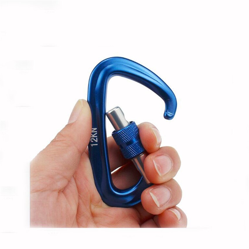 Metal Rock Climbing Safety Swivel Snap Bulk Clip Hook Oval Carabiner Climb Buckle Aluminium Alloy 7075