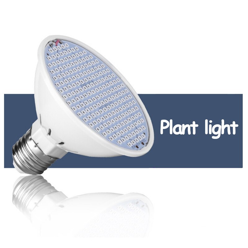 Luz Led para cultivo de plantas led de plástico para plantas, 200 cuentas, foco para plantas, Bombilla para interior, luz de relleno suculenta