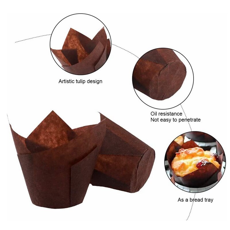 50 Stk/partij Muffin Cupcake Liner Wrapper Papier Cake Cups Mold Chocolade Cupcake Papier Cup Bakken Tools Baby Verjaardagsfeestje Supplies