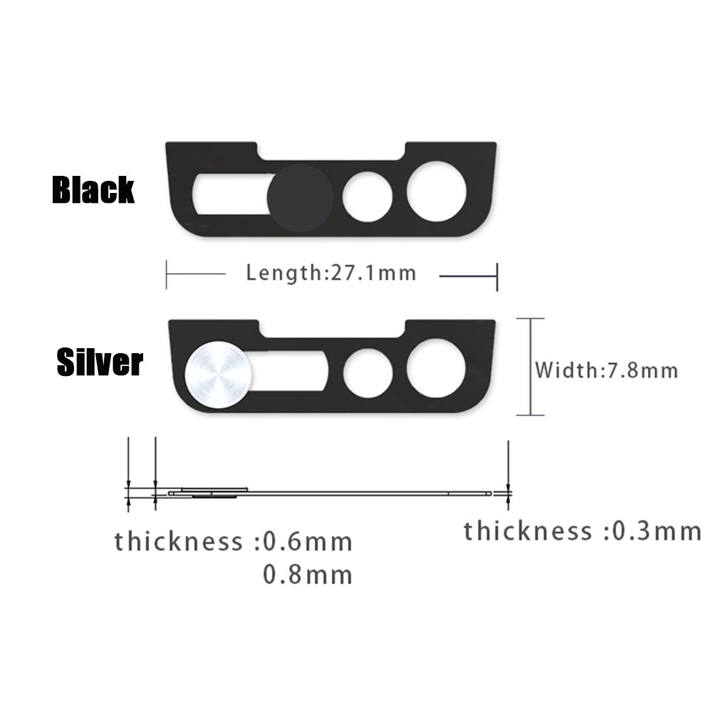 1/3Pcs Accessoires Antispy Metalen Webcam Cover Privacy Cap Front Camera Slider Lens Sticker Voor 13 Pro Max mini Privacy Slider