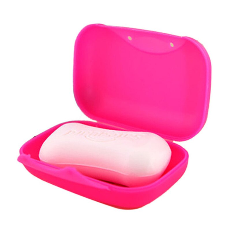 Jabonera portátil de plástico para baño, recipiente de almacenamiento para ducha, viaje, senderismo, dispensador de jabón, estante, novedad