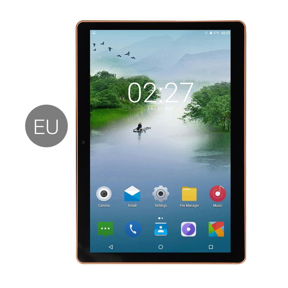 10.1 pollici IPS Dello Schermo di Android 8.0 Ten-core Tablet PC 1GB + 8GB Dual Slot Per Schede SIM 3G Chiamata di Telefono Con Il GPS FM (US EU UK AU): Black  EU