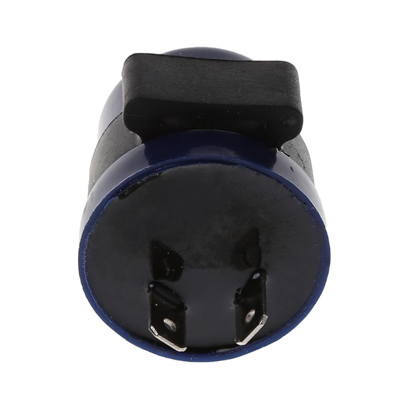 Clignotant LED bleu intégré pour moto, entrée DC 6V 12V, 2 broches, moteur, indicateur de relais