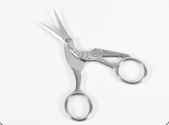 crane Student Safe Scissors Paper Cutting Art Office School Supply with Stationery DIY Tool: silver