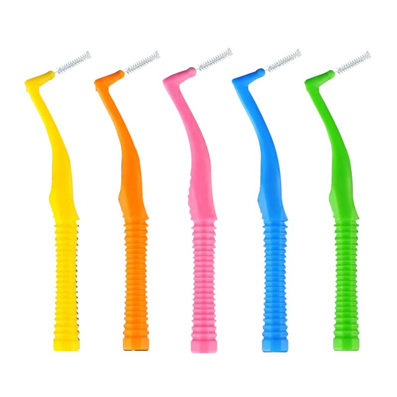 Toothbrush Pick 20Pcs/box L Shape Push-Pull Interdental Brush Orth... – Grandado