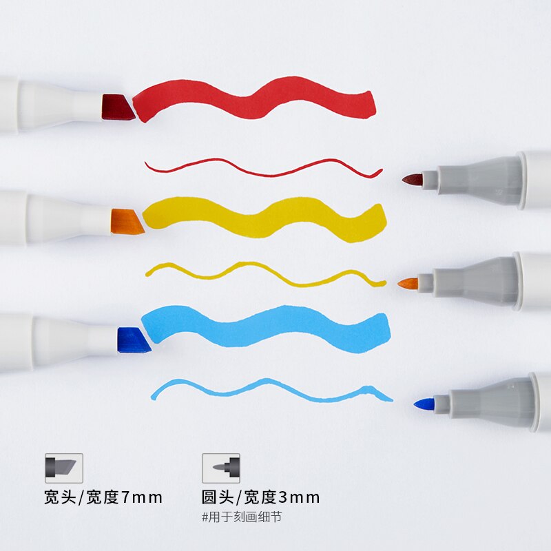 Copic Markers Sketch Painted 60 Colors Twin Brush Finecolour Touch Manga Drawing Alcohol Oily Double-End Dot Pen Bookmark Art