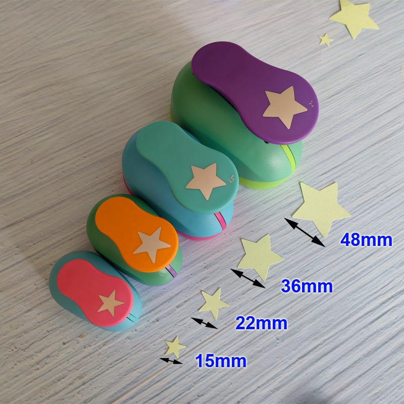 1pc 3" 2" 1.5" 1" Star Shape Craft Hole Punch Paper Cutter Scrapbooking School Puncher EVA Embossing Tool: PURPLE