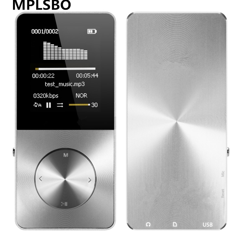 MPLSBO HiFi Metallo Lettore MP4 Altoparlante Incorporato 4 GB 8 GB 16 GB 1.8 pollici di Schermo slot per schede TF Card con Video Allarme FM E-Book