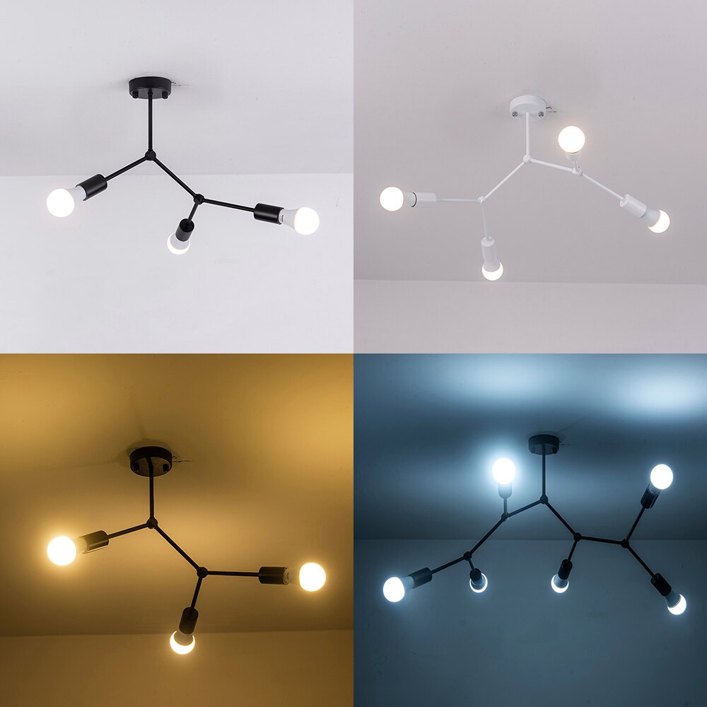 Loft moderne LED lustre lumière arbre branche lustre lampe lustre décoratif lustre plafonnier pour cuisine salon