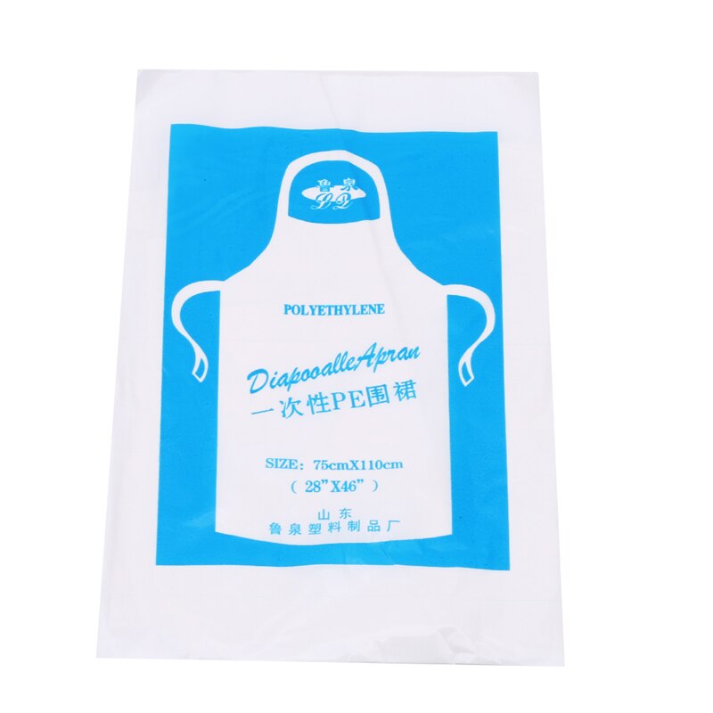 100 stks/set Transparante Gebruik Keuken Schorten Voor Vrouwen Mannen Keuken Keukenschort Witte Wegwerp Schoonmaken Schort