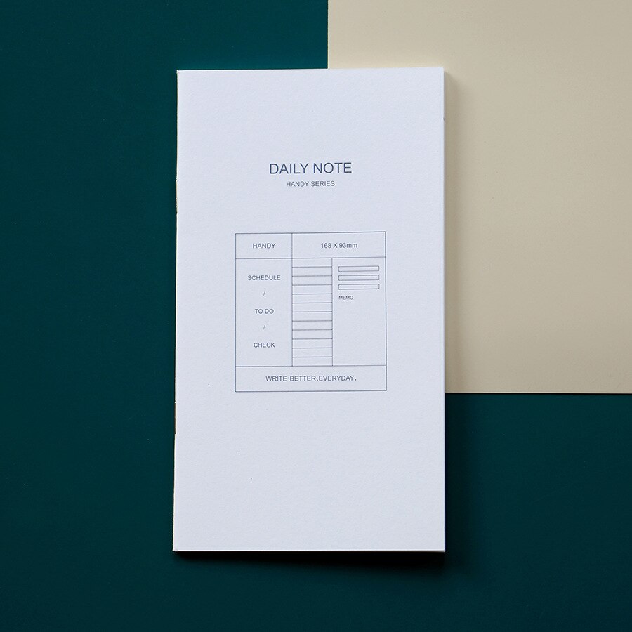 Business notebook cover A6 PU notebook weekly planning time management schedule notebook leather bill paper storage bag: Daily plan