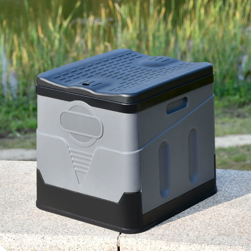 Cubo de inodoro para coche, bote de basura de gran capacidad de rodamiento fuerte para viaje de emergencia, autoconducción, inodoro portátil plegable al aire libre