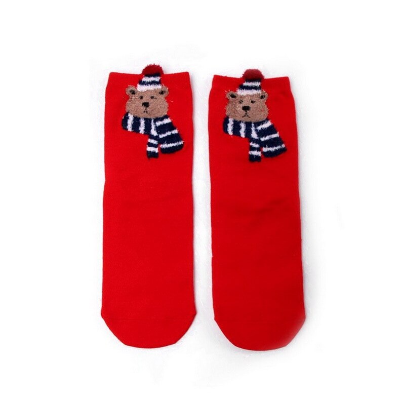 Christmas socks elk animal ears autumn and winter cotton sweet socks For year: G353347