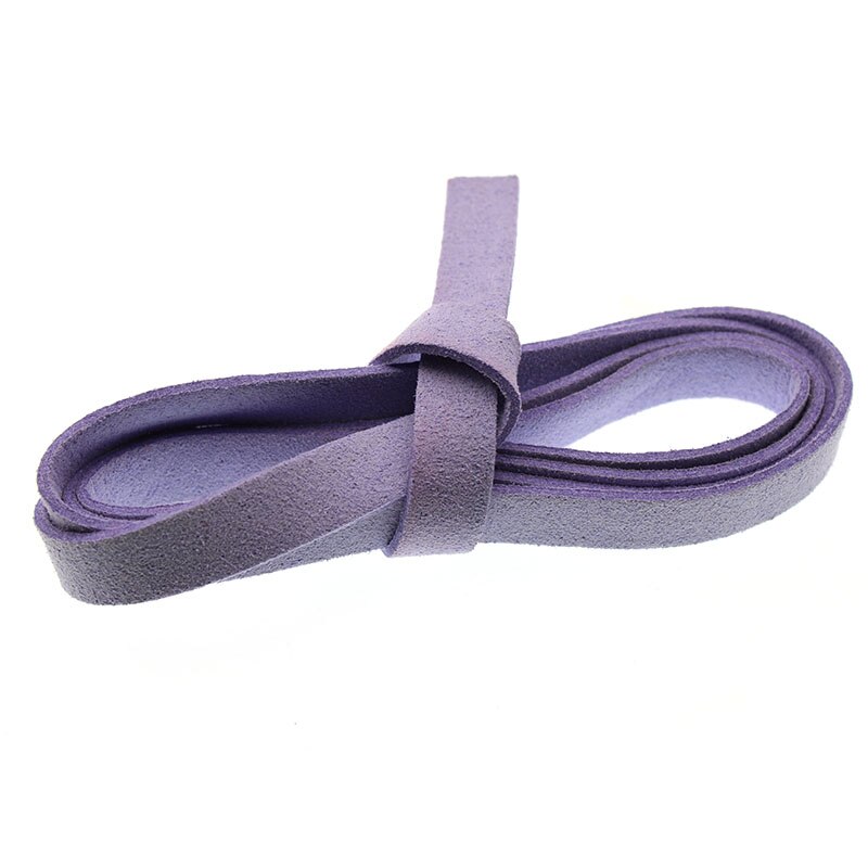 3 metrów/partia 8mm płaskie zamszowe koreański aksamitna skóra przewód liny nici do tworzenia biżuterii naszyjnik DIY bransoletka biżuteria akcesoria: light purple