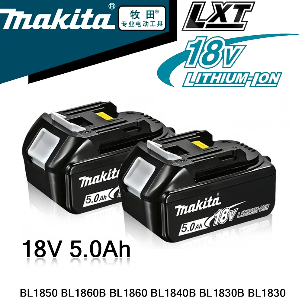 Makita 18V Battery 5Ah BL1850B Lithium ion Genuine Makita 18V Battery BL1850 BL1860B BL1860 BL1840B