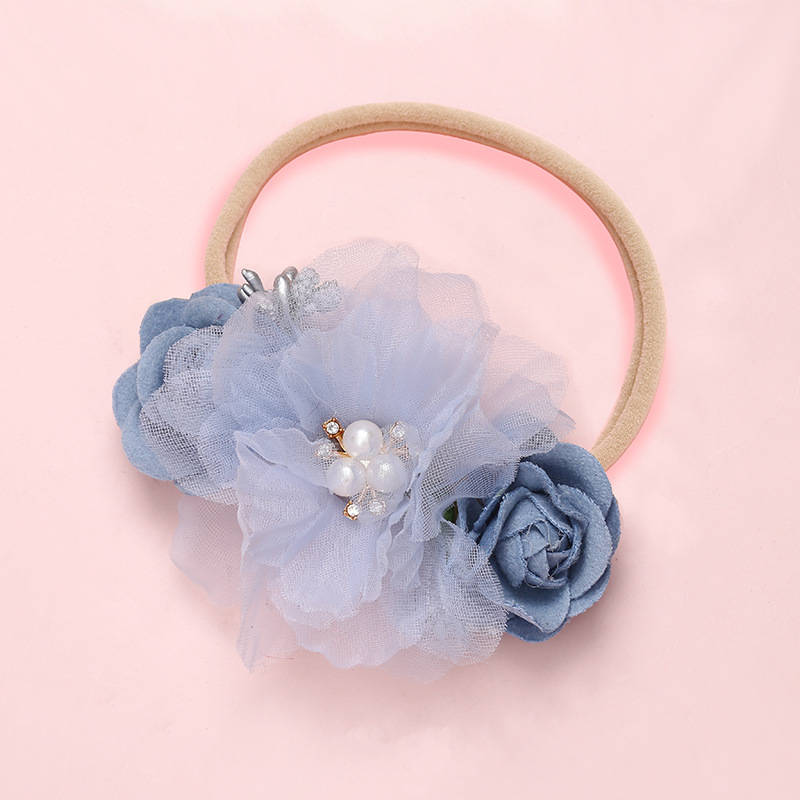 Balleenshiny Bloem Baby Hoofdbanden Super Zachte Nylon Baby Baby Haarband Baby Meisje Haar Accessoires Fotografie Props: 35