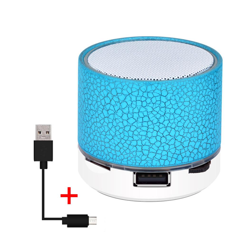 Draadloze Bluetooth Kleurrijke Licht Kleine Crack Sound Speaker Audio Mobiele Telefoon Mini Subwoofer Ondersteuning Tf Card / U Disk/aux: Blue