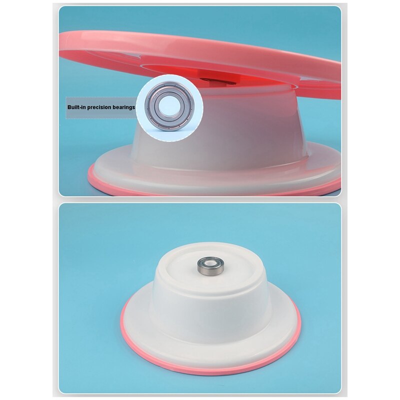 Plastic Rotating Plate Cake Built-in Bearing Revolving Spinning Round Cake Stand Cupcake Rotary Table Turntable Tools