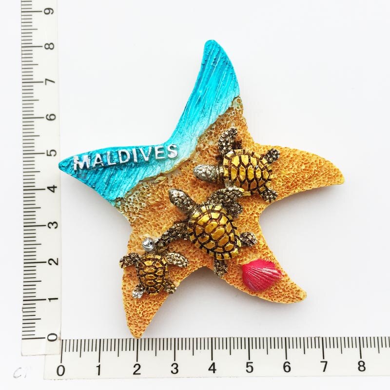 Imanes de nevera de recuerdo turístico de Maldivas asiáticas, artículos de decoración, artesanías, de colección de refrigerador magnético: plum