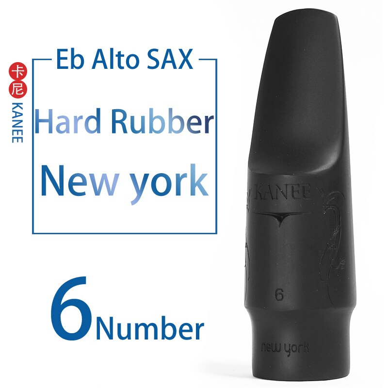 KANEE Hard Rubber mouthpiece Eb Alto Bb Tenor Bb soprano Saxophone mouthpiece Pop/Jazz: Alto NY 6