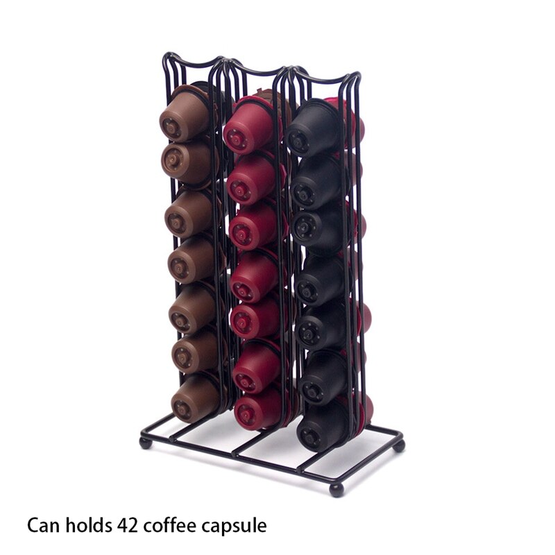 Capsule Holder Can Hold 42PC Capsules Coffee Display Rack Rack Storage Capsule Storage Box: Default Title