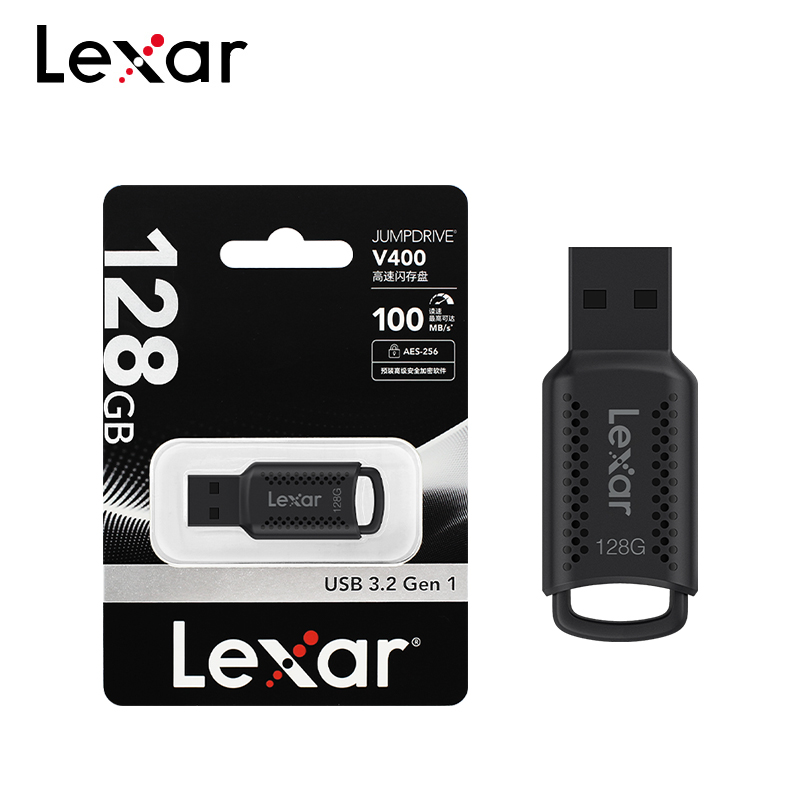 Lexar USB3.2 JumpDrive V400 szybka pamięć Flash odczyt 100 mb/s 32 GB 64 GB 128 GB 256 GB uniwersalna magistrala szeregowa USB