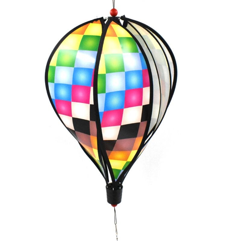 Outdoor Hanging Rainbow Color Air Balloon Rotating Wind Strip Windmill Park Attractions Decoration Pinwheel