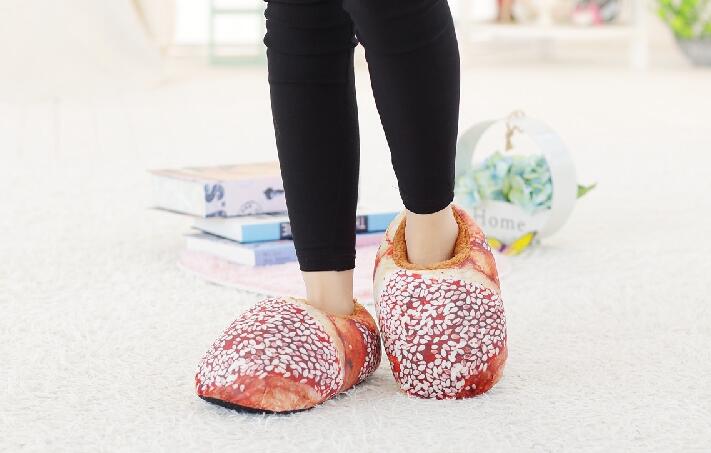 Ensoleillé everest hamburger pantoufle hiver chaussures chaudes belle famille fête chaussures types de pain 36-40: sesame