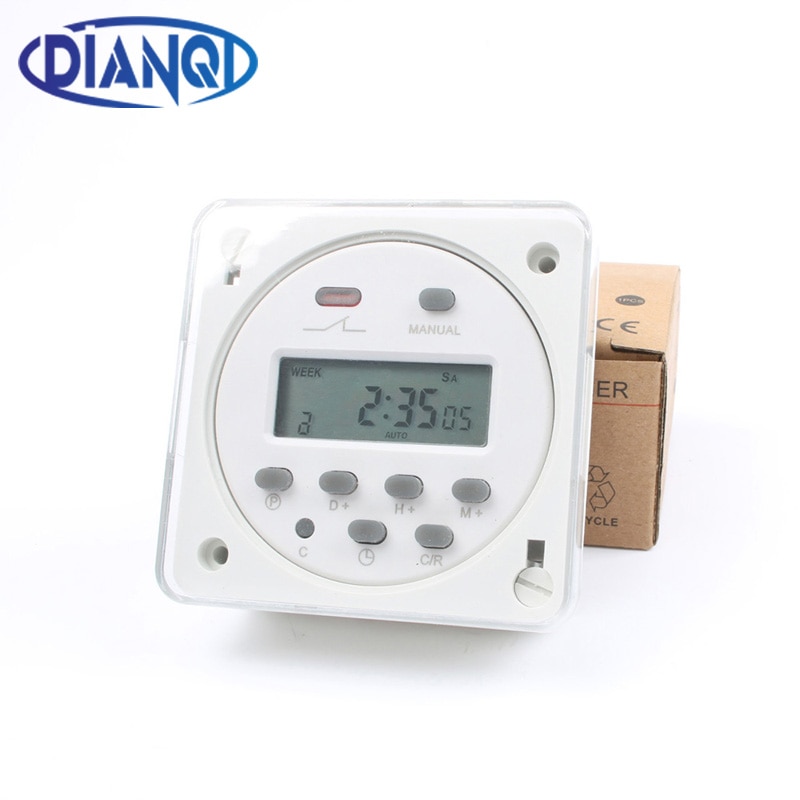 CN101A AC 220V 230V 240V 8A TO 16A Time Switch Relay TIMER 10A CN101 Digital LCD Power weekly Programmable with protective cover