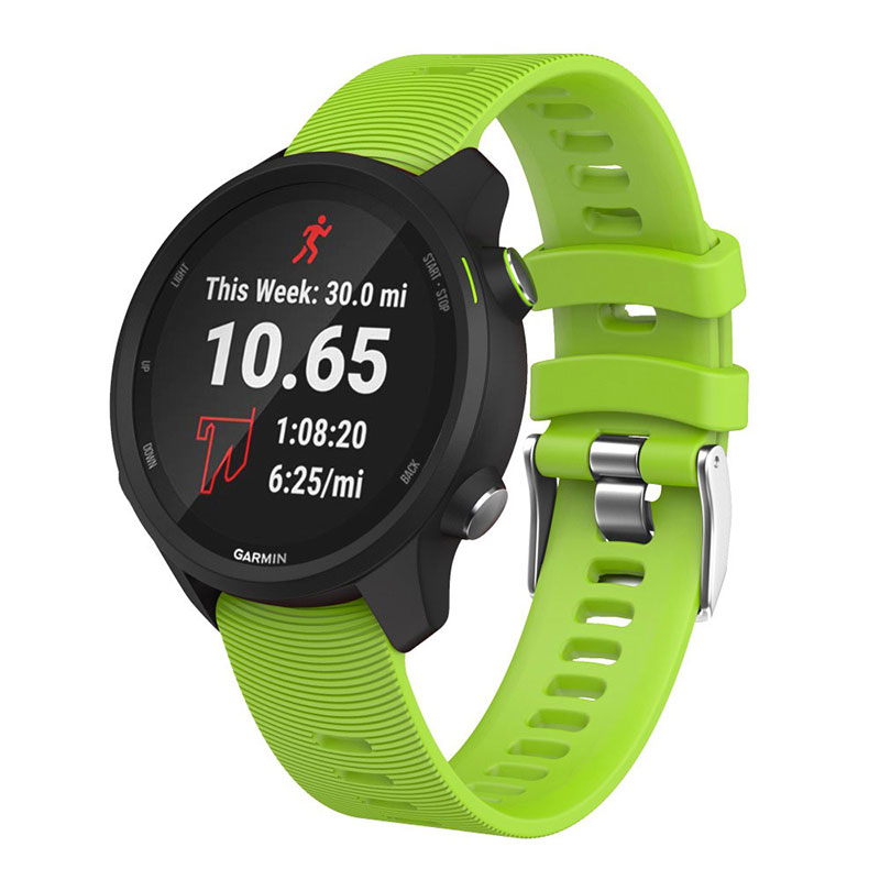 20mm silikonowy pasek do zegarków Watchband dla Garmin Vivoactive 3 HR Forerunner 245 645 inteligentny pasek na rękę bransoletka Huawei zegarek 2: Forerunner 245 245M / green