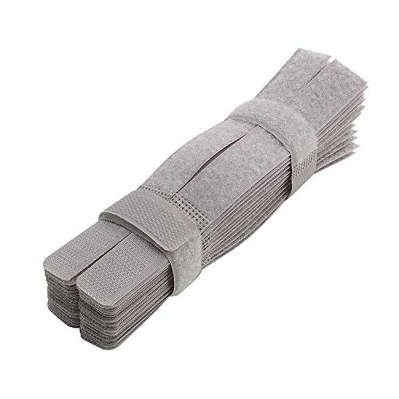 Gestione del cavo di fissaggio riutilizzabile da 7 pollici 50 pezzi Organizer per iPhone caricabatterie auricolare gestione del gancio in microfibra: 50 pcs Grey