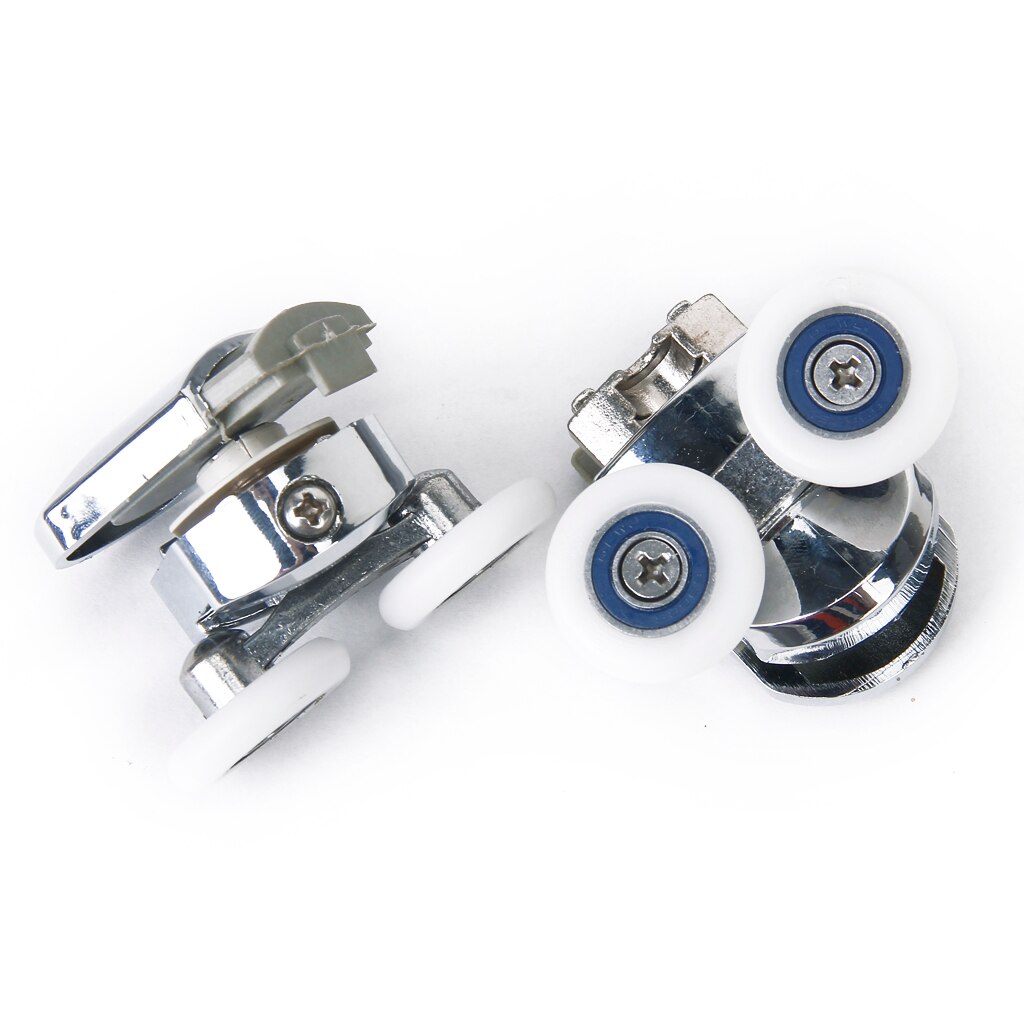 1 Pair Of Bathroom Shower Door Top & Bottom Rollers Runner Wheel Dia. 25mm