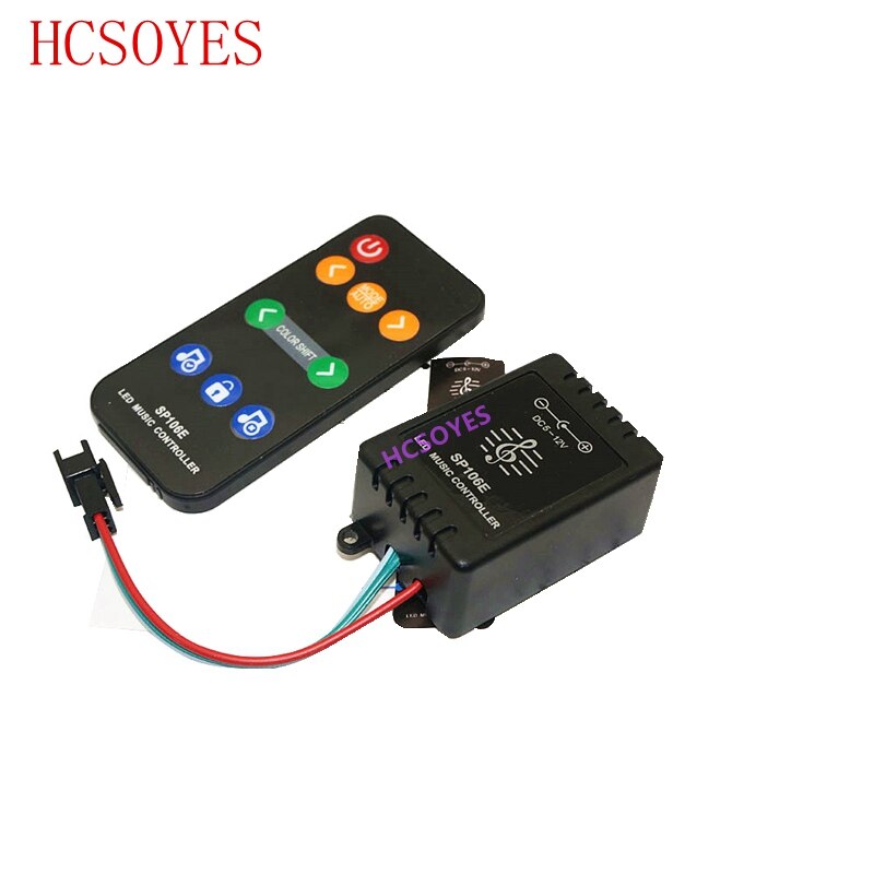 SP110E SP105E SP108E SP106E SP107E 14key 3pin HC008 Music Controller WS2812B Bluetooth SK6812 RGB/RGBW APA102 WS2811 led strip