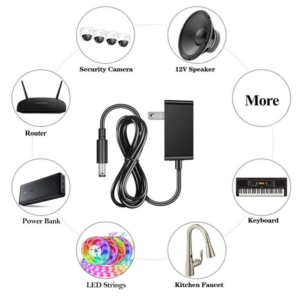 MX-1210 Power Adapter 12V1A Ac Adapter Oplader Voor Led Licht Bar Cctv Camera Draadloze Luidspreker Gps Web Camera Router