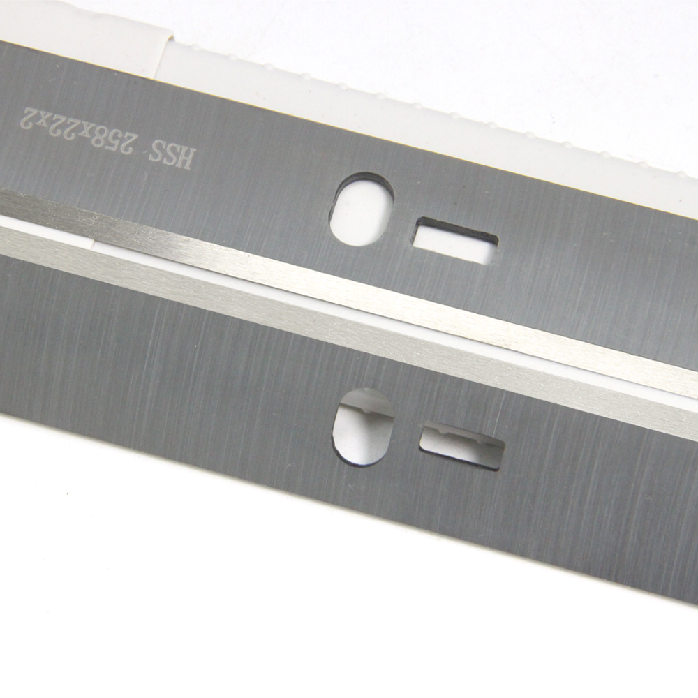 1 para 258mm ostrze strugarki HSS 258x22x2mm grubość strugarka nóż część zamienna robić Scheppach HMS 1070 Bernardo PT-250 Kity DRA260